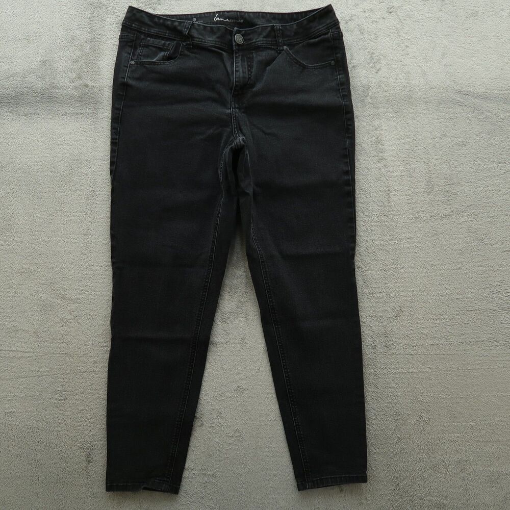 Lane Bryant Jeans Women's Size 16R Dark Gray Mid-Rise Skinny Denim 28" Inseam
